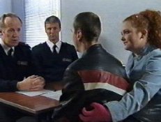 Fiz and Kirk with the police